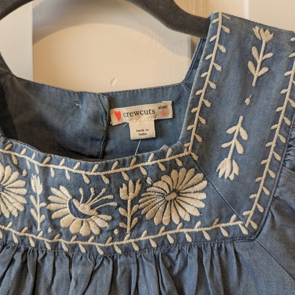 J. Crew Ruffle Chambray Top blue size 5 - Picture 4 of 6